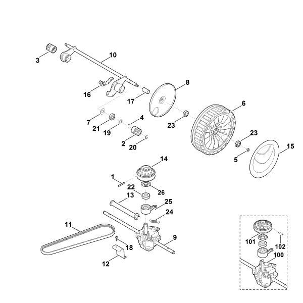 Bild von E - Hinterachse, Getriebe MB 545.1 VE