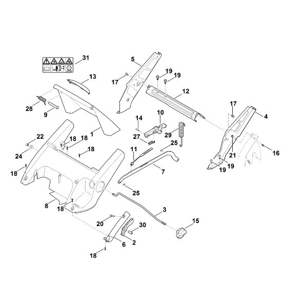 Bild von C - Rahmen, Höhenverstellung MB 545.1 VM