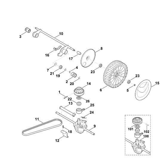 Bild von E - Hinterachse, Getriebe MB 545.1 VM