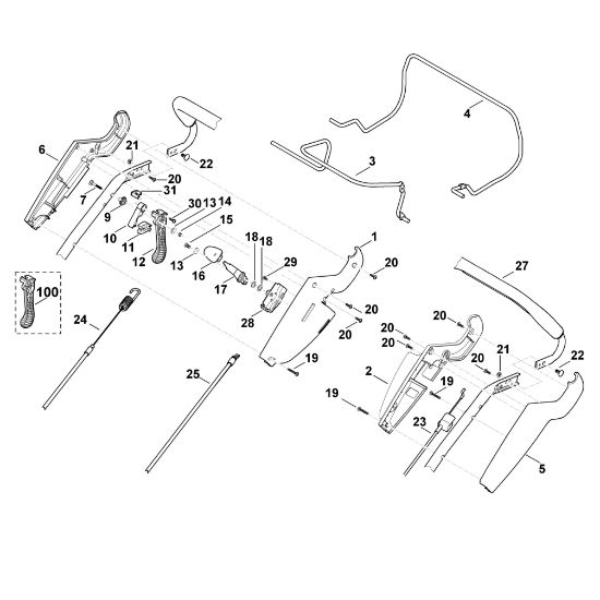 Bild von A - Lenker Oberteil MB 650.0 VQ