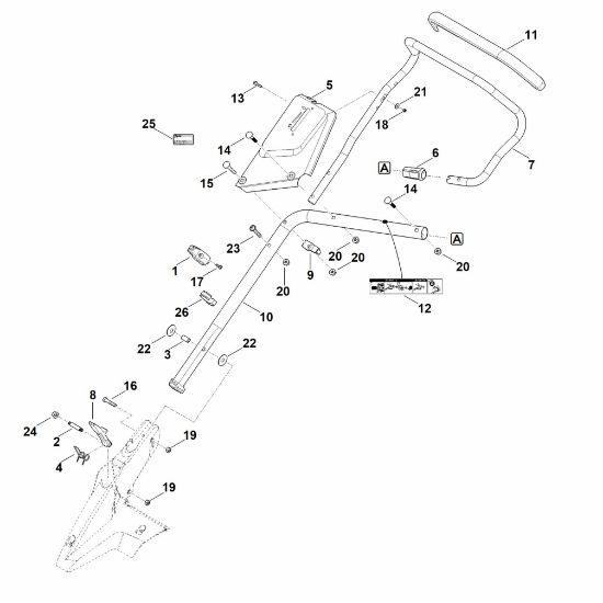 Bild von B - Lenker Unterteil MB 650.3 VE