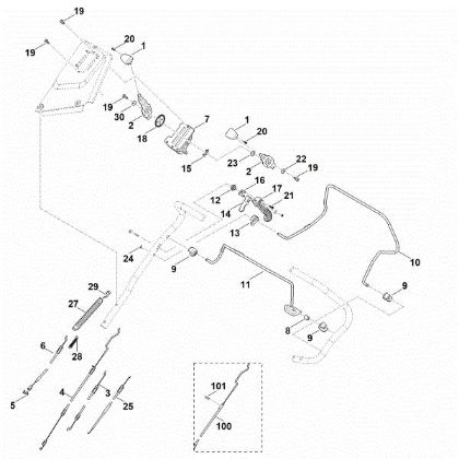 Bild von A - Lenker Oberteil MB 650.3 VS