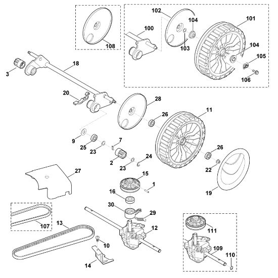 Bild von E - Hinterachse, Getriebe MB 655.0 OS