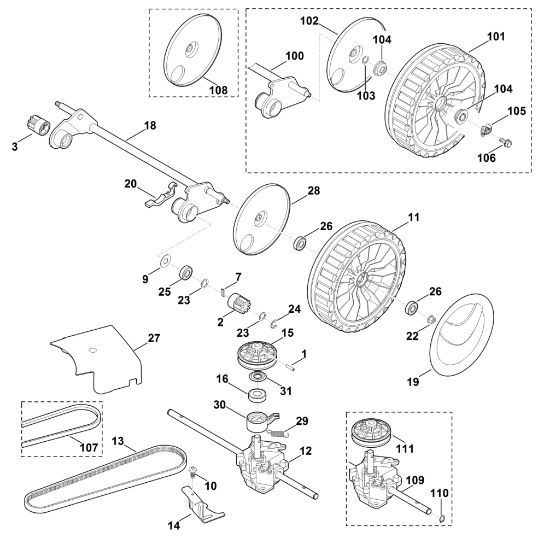 Bild von E - Hinterachse, Getriebe MB 655.0 V