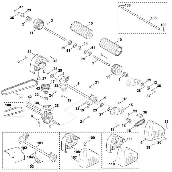 Bild von E - Hinterachse, Antrieb MB 655.1 VR