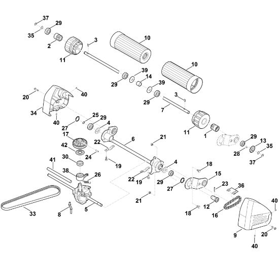 Bild von F - Hinterachse, Antrieb MB 655.2 RS
