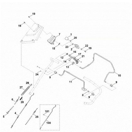 Bild von A - Lenker Oberteil MB 655.3 RS