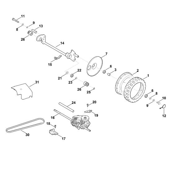 Bild von F - Hinterachse, Antrieb MB 755.0 KS