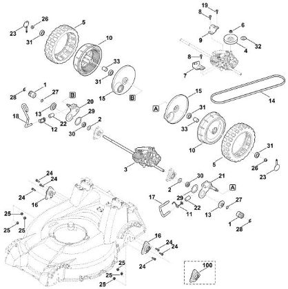 Bild von E - Höhenverstellung hinten, Antrieb MB 756.0 GS