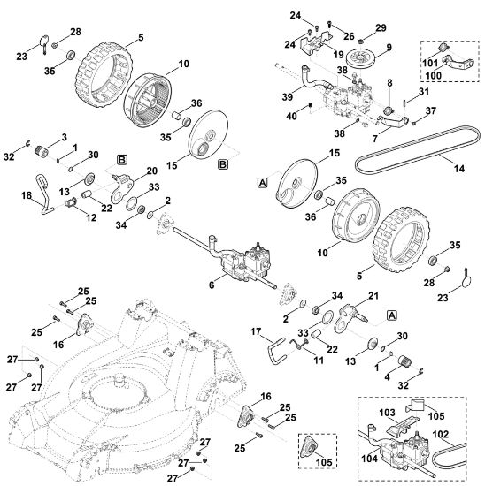 Bild von E - Höhenverstellung hinten, Antrieb MB 756.0 YS