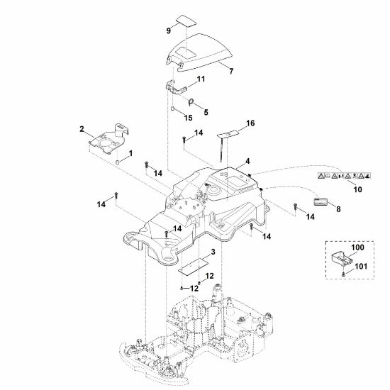 Bild von B - Gehäuseoberteil MI 422.1 PC