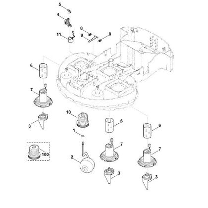 Bild von C - Mähwerk, Vorderrad MI 555.0 C