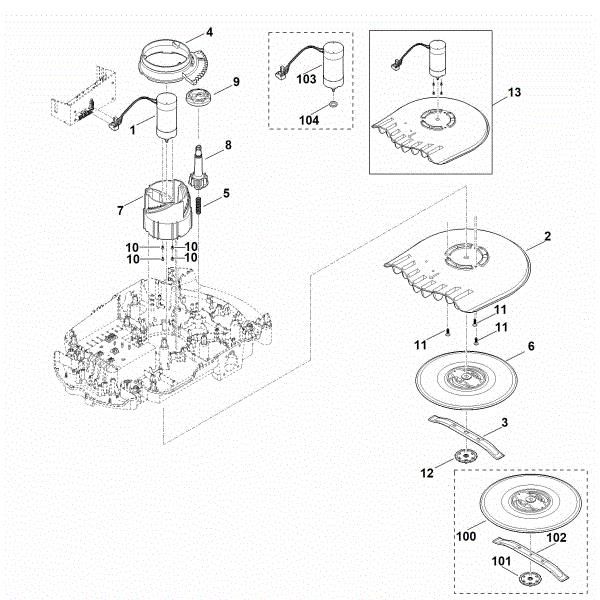 Bild von D - Mähwerk, Höhenverstellung MI 632.0 PC