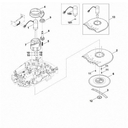 Bild von D - Mähwerk, Höhenverstellung MI 632.1 PC