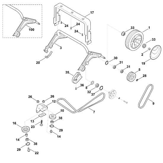 Bild von E - Hinterachse, Antrieb LB 540