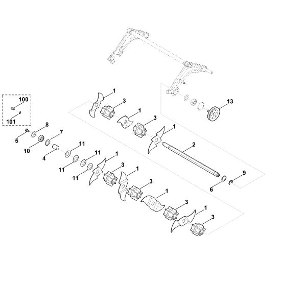 Bild von F - Vertikutiereinheit LB 540.1