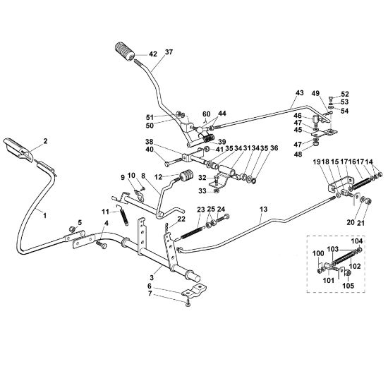 Bild von D - Bremse und Schalthebel MR 340