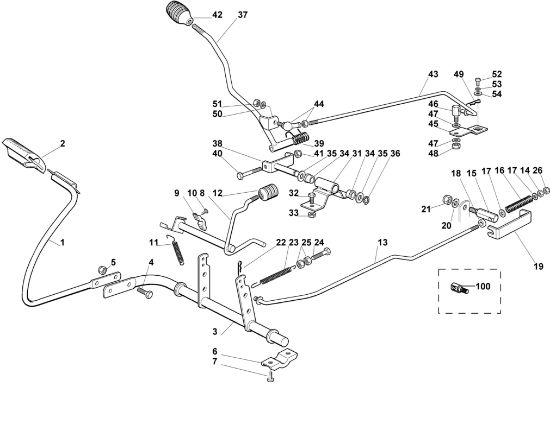 Bild von D - Bremse und Schalthebel MR 345