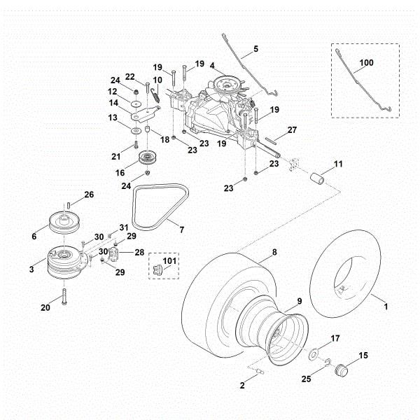 Bild von H - Getriebe, Hinterrad MR 4082.0 K