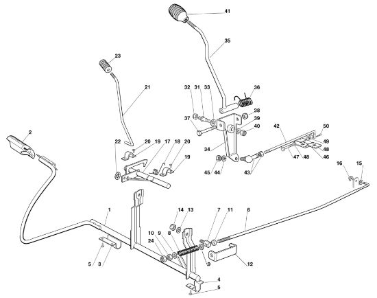 Bild von D - Bremse und Schalthebel MT 545 L