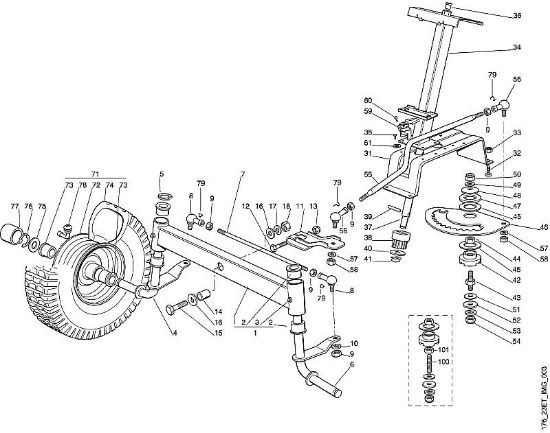MT MT 580 C - Lenkung der Marke Viking