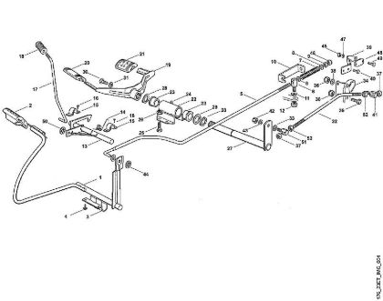 MT MT 580 D - Bremse und Schalthebel der Marke Viking