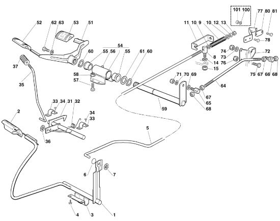 Bild von D - Bremse und Schalthebel MT 585 L