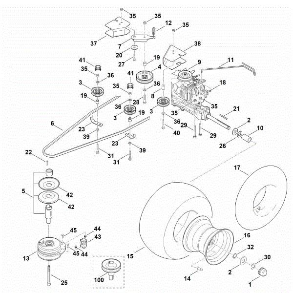 Bild von J - Getriebe, Hinterrad, Messerkupplung MT 6112.0 ZL