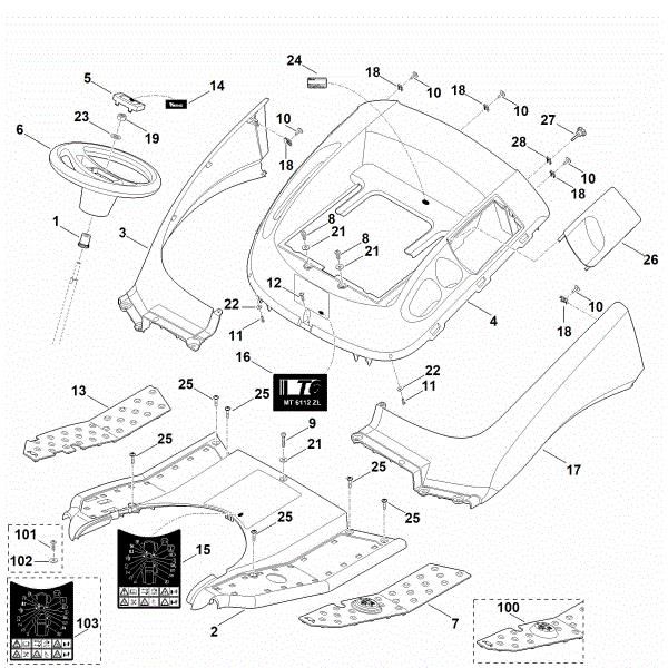 Bild von C - Verkleidung MT 6112.1 ZL