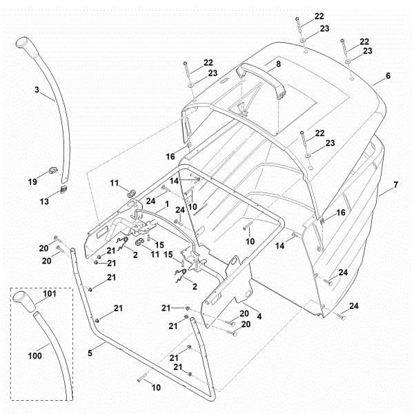 Bild von O - Grasfangkorb MT 6127.1 ZL