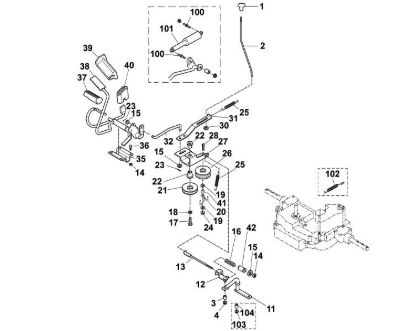 Bild von E - Bremse und Schalthebel MT 835