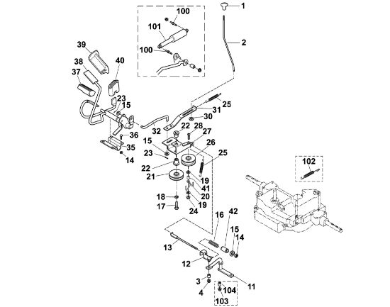 Bild von E - Bremse und Schalthebel MT 835