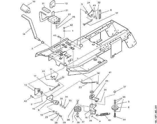 MT MT 880 E - Bremse und Schalthebel der Marke Viking