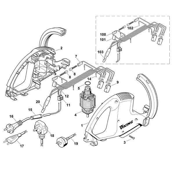 Bild von A - Gehäuse, Elektromotor HE 450