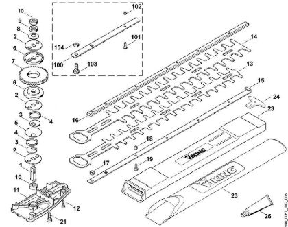 HE HE 450 C - Getriebe, Schneidsystem der Marke Viking