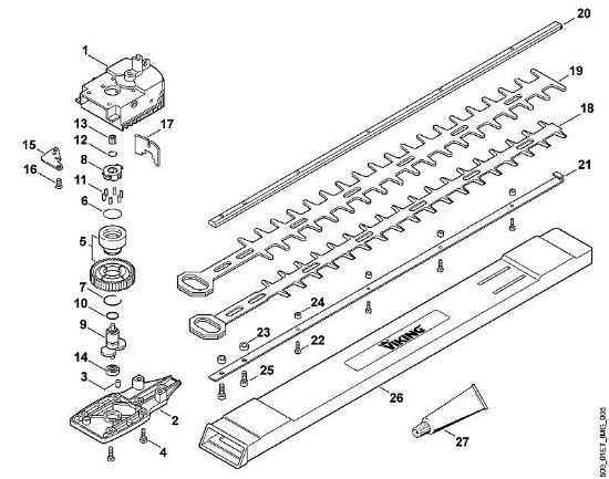 HE HE 550 C - Getriebe, Schneidsystem der Marke Viking