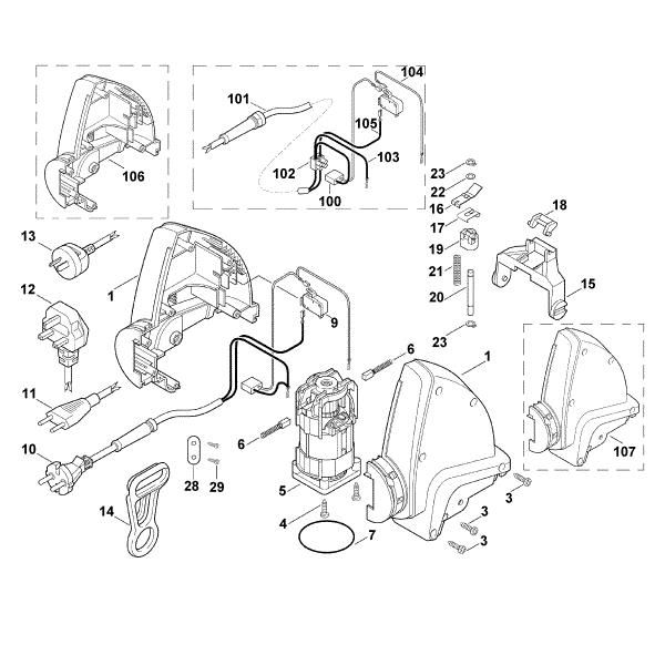 Bild von A - Gehäuse, Elektromotor HE 700