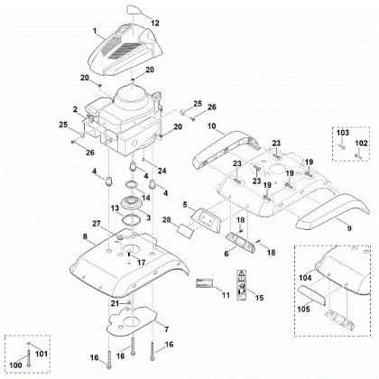 Bild von C - Abdeckung, Motor HB 445.0