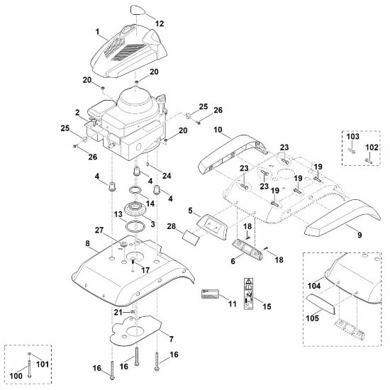 Bild von C - Abdeckung, Motor HB 445.0 R