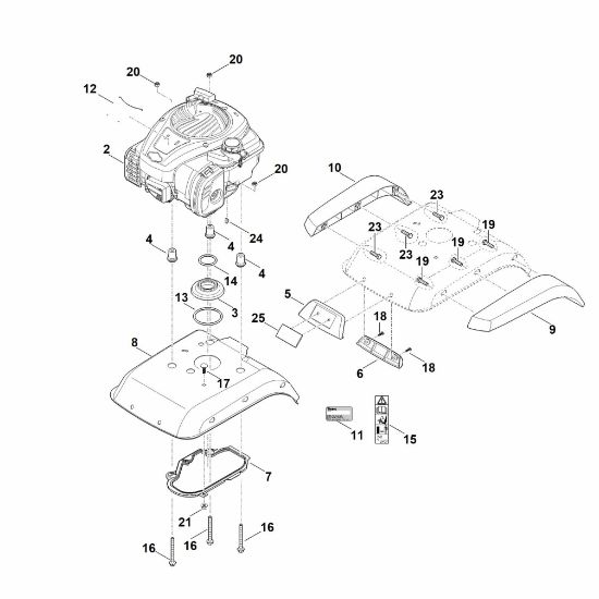 Bild von C - Abdeckung, Motor HB 445.2 R