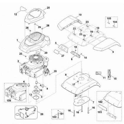 Bild von C - Abdeckung, Motor HB 560.0