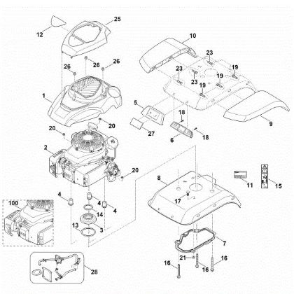 Bild von C - Abdeckung, Motor HB 560.1
