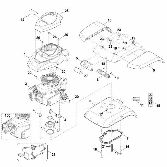 Bild von C - Abdeckung, Motor HB 560.1