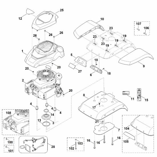 Bild von C - Abdeckung, Motor HB 585.0