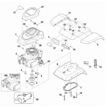 Bild von C - Abdeckung, Motor HB 585.1