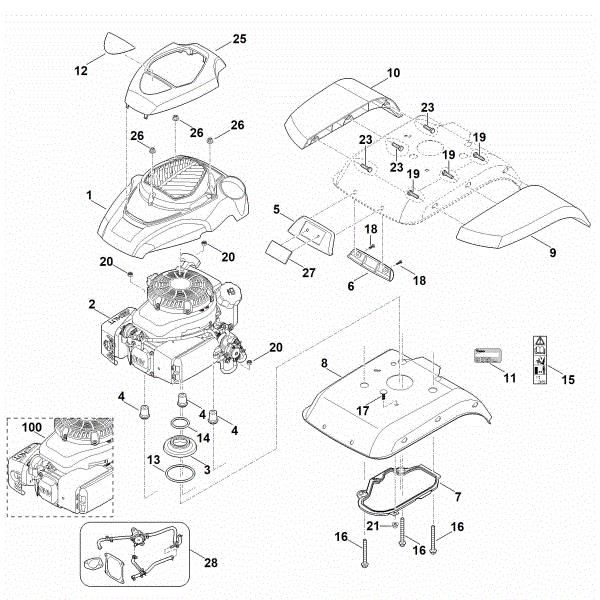 Bild von C - Abdeckung, Motor HB 585.1