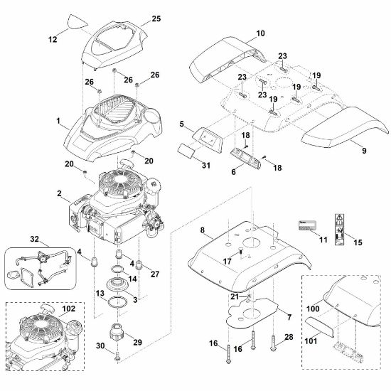 Bild von C - Abdeckung, Motor HB 685.0
