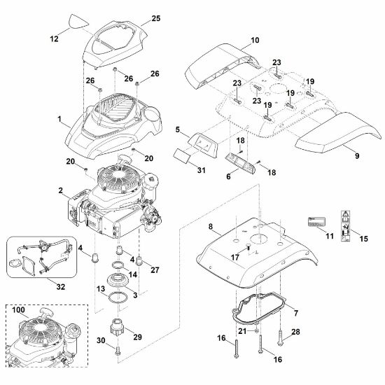Bild von C - Abdeckung, Motor HB 685.1