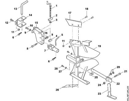 Zubehörteile ADP 600 A - Doppeldrehpflug der Marke Viking