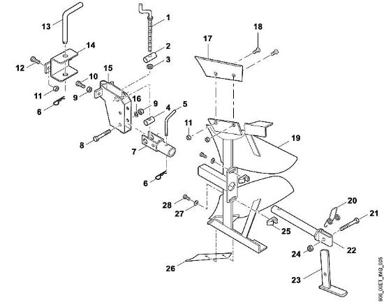 Zubehörteile ADP 600 A - Doppeldrehpflug der Marke Viking